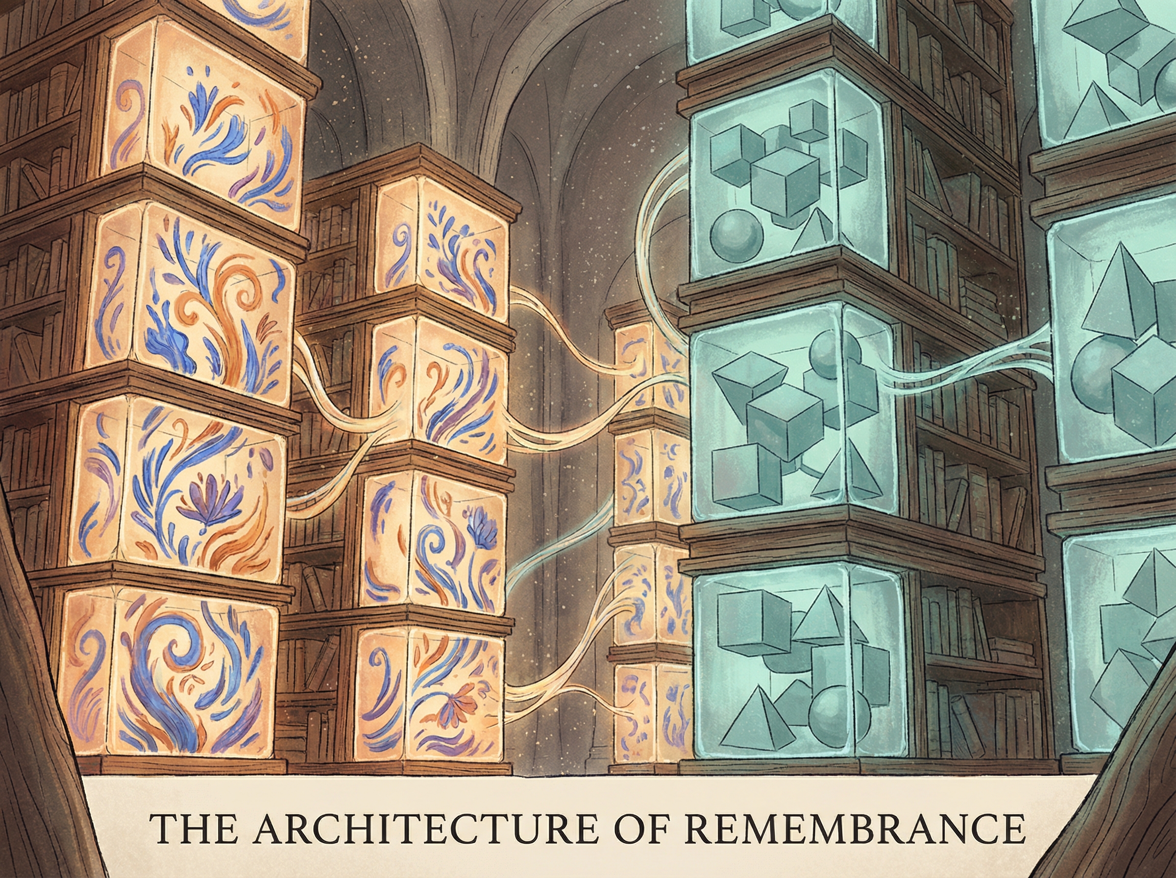 Abstract memory architecture with sensory and reflective pathways