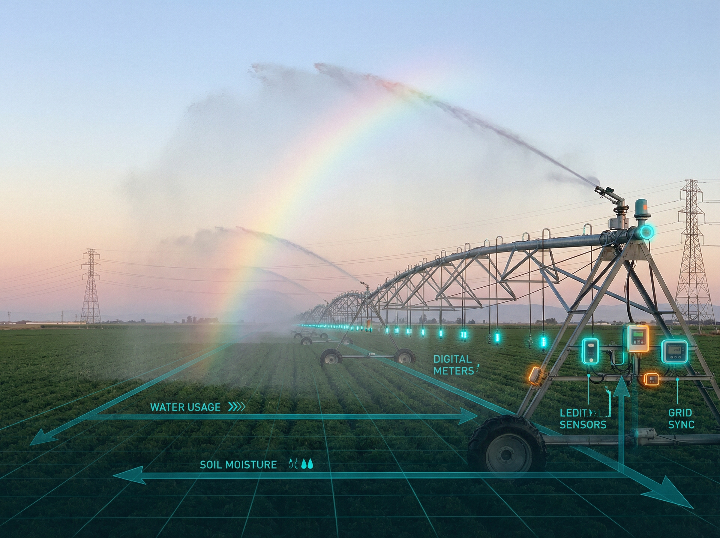 Agricultural solar installation with smart grid integration