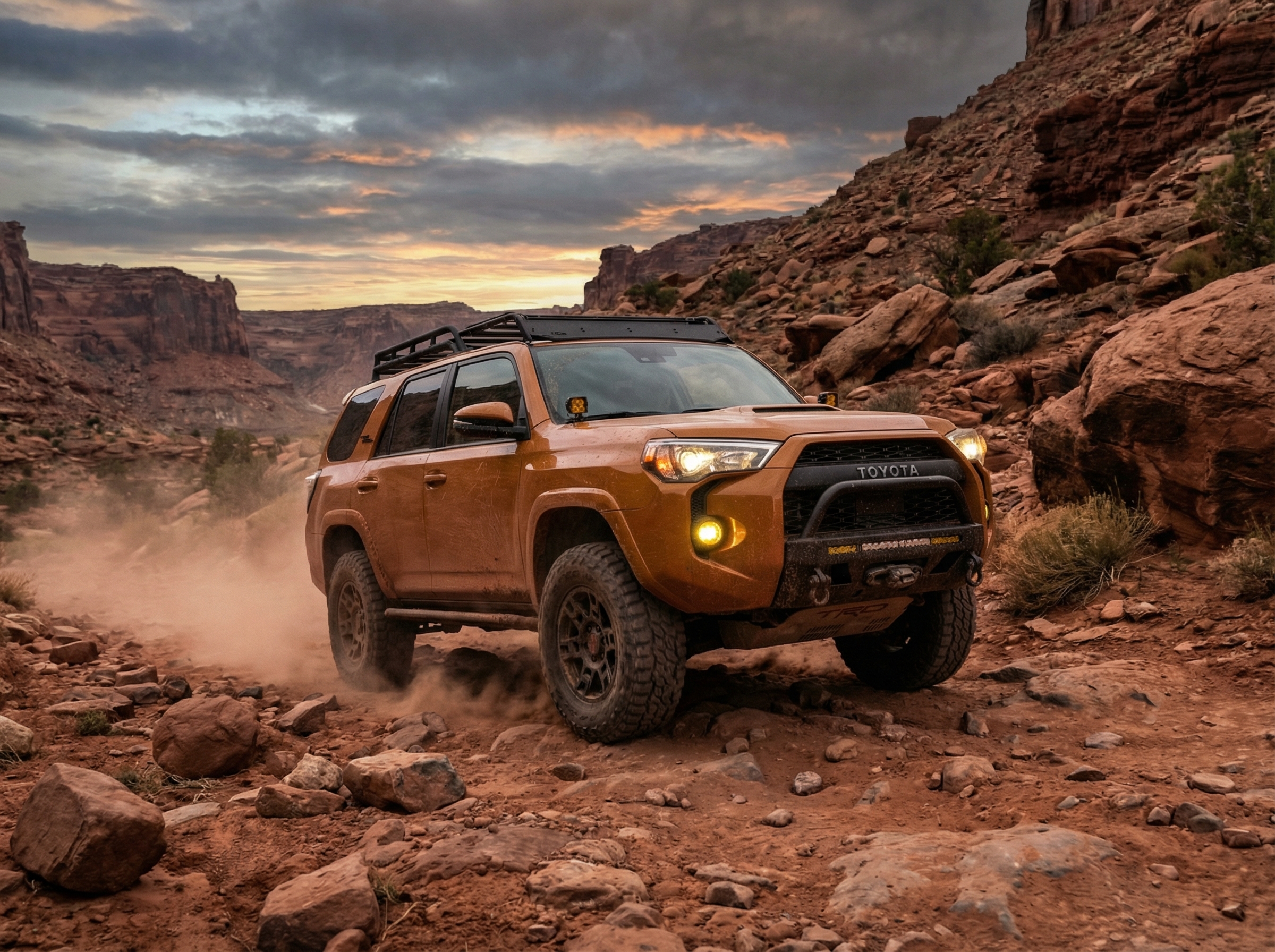 Toyota 4Runner TRD Off-Road conquering rocky terrain