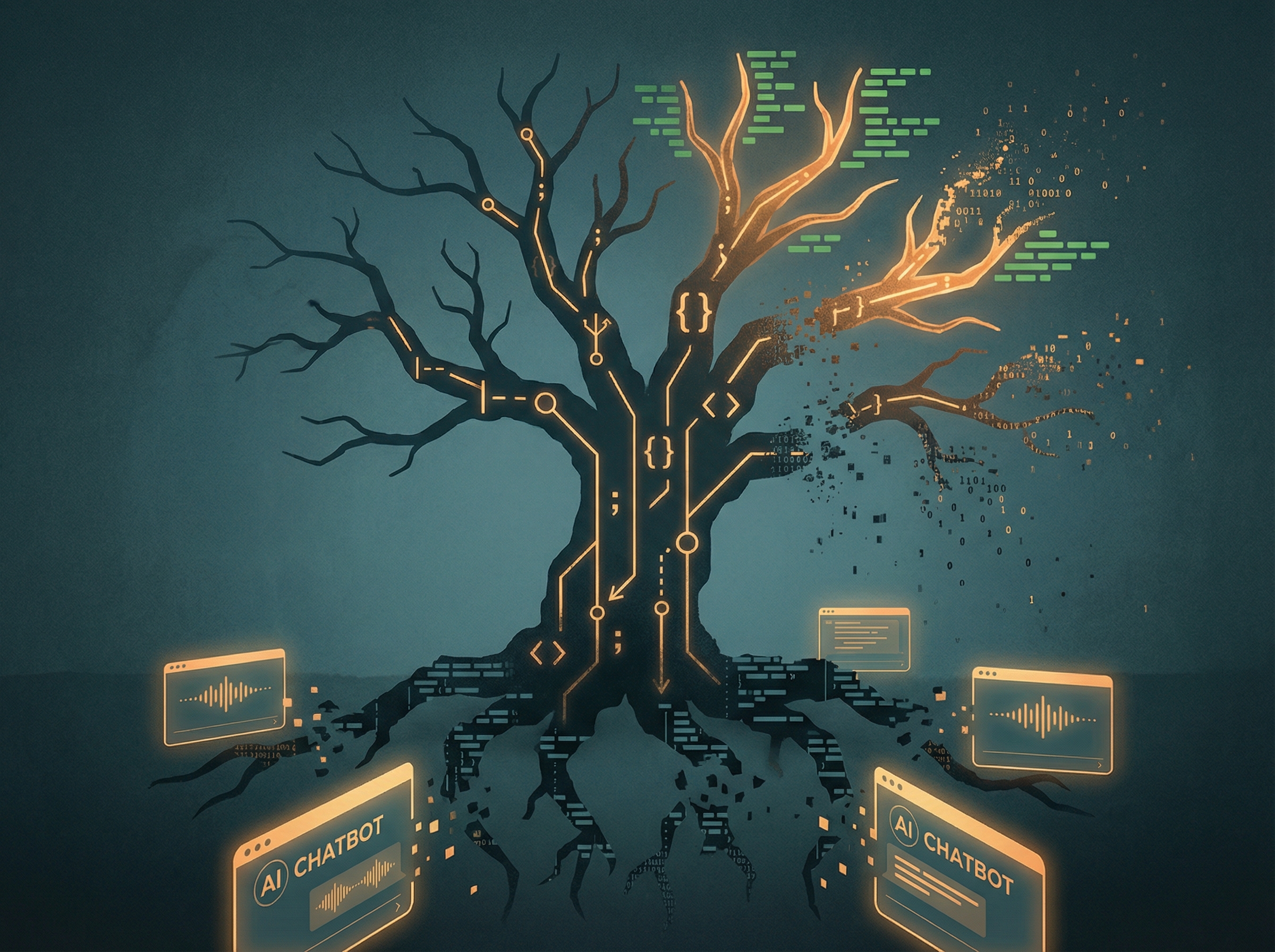 Three luminous AI entities converging into a unified workspace portal