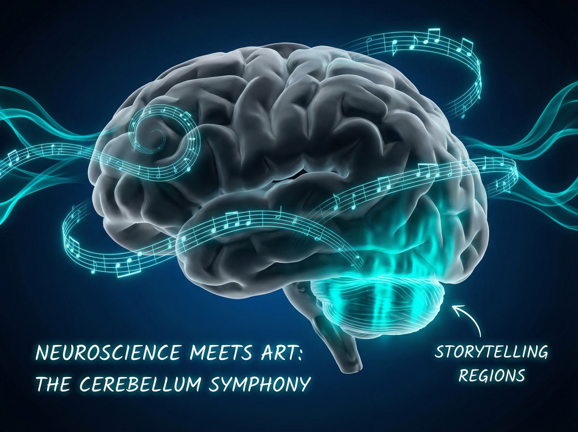 Cerebellum visualization with rhythmic neural activity patterns