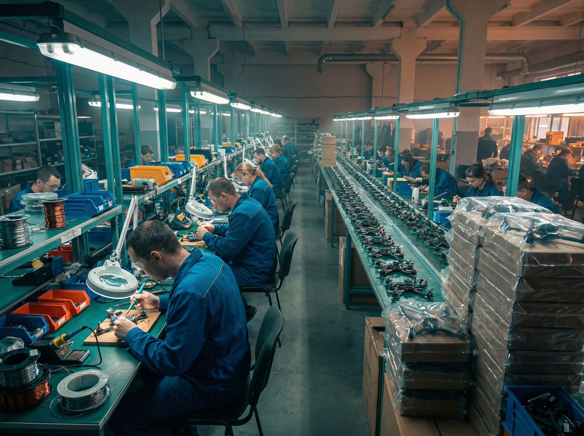 US Army Apache helicopter releasing a swarm of small modular drones from wing-mounted pods