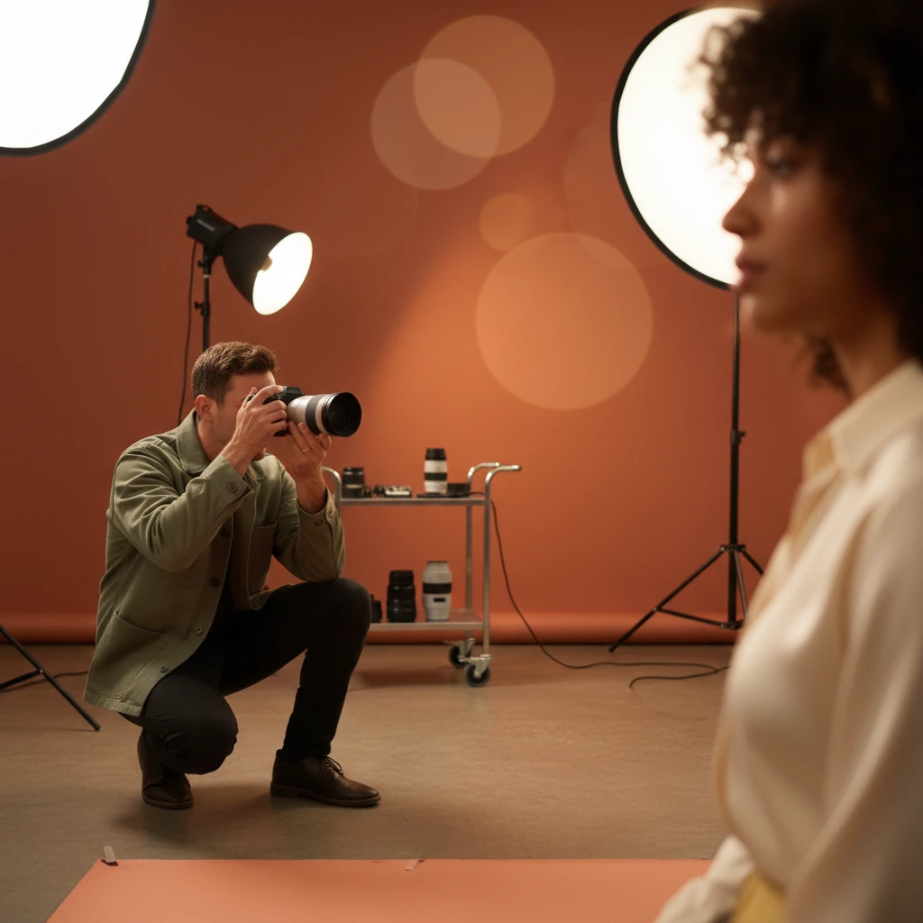 Portrait session showing working distance and background separation