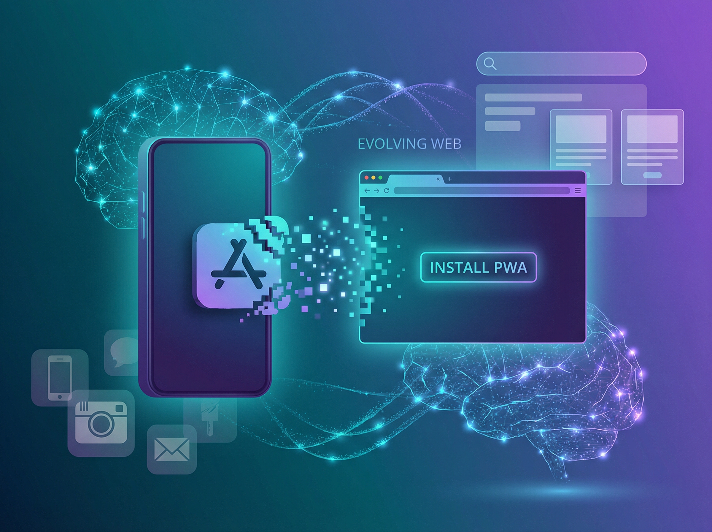 Cost pillars comparing PWA, cross-platform, and native development