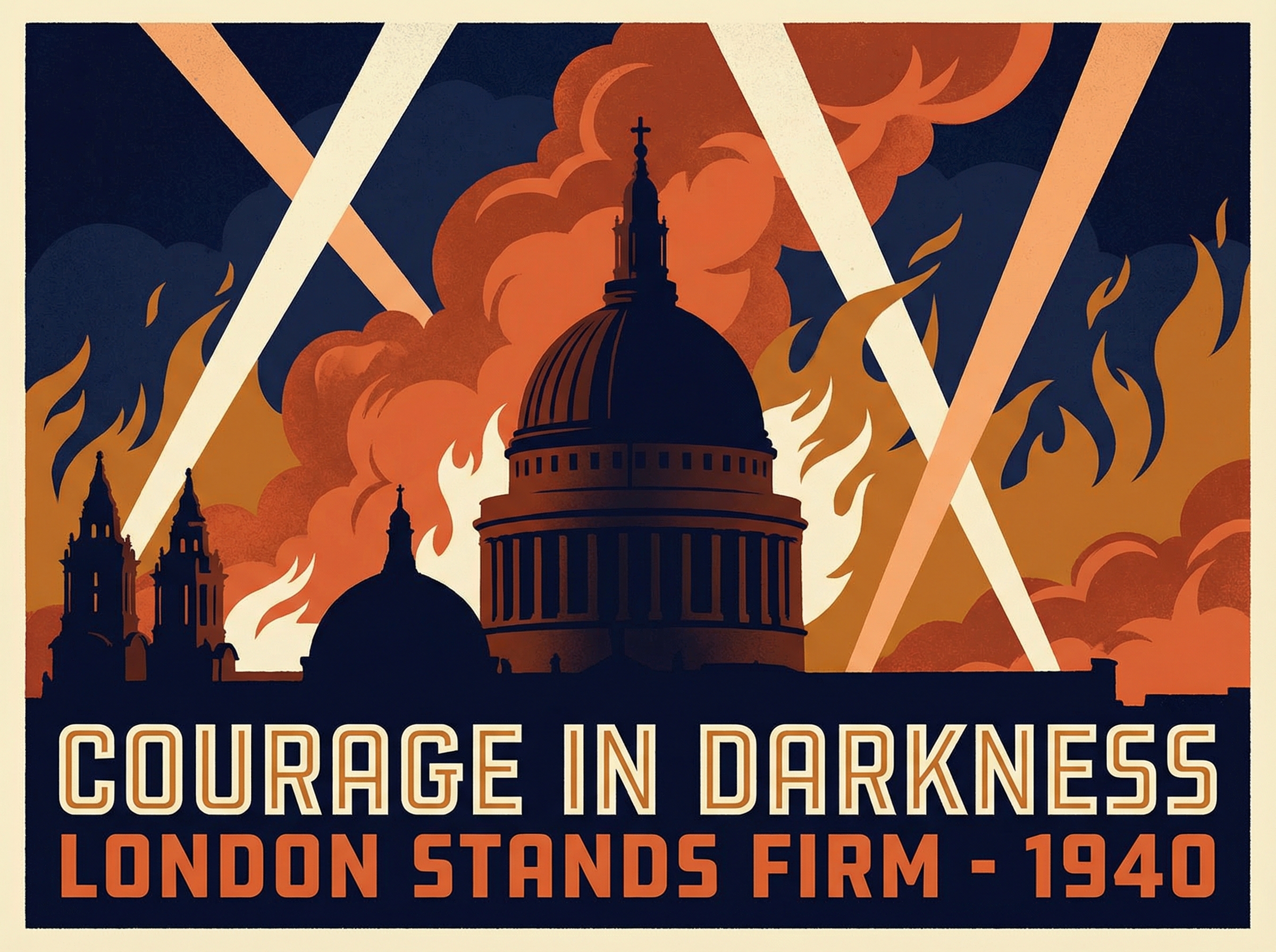 Churchill giving the V for Victory sign during the Blitz