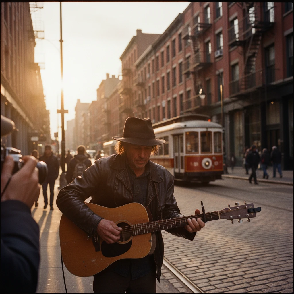 Environmental portrait with wide-angle perspective
