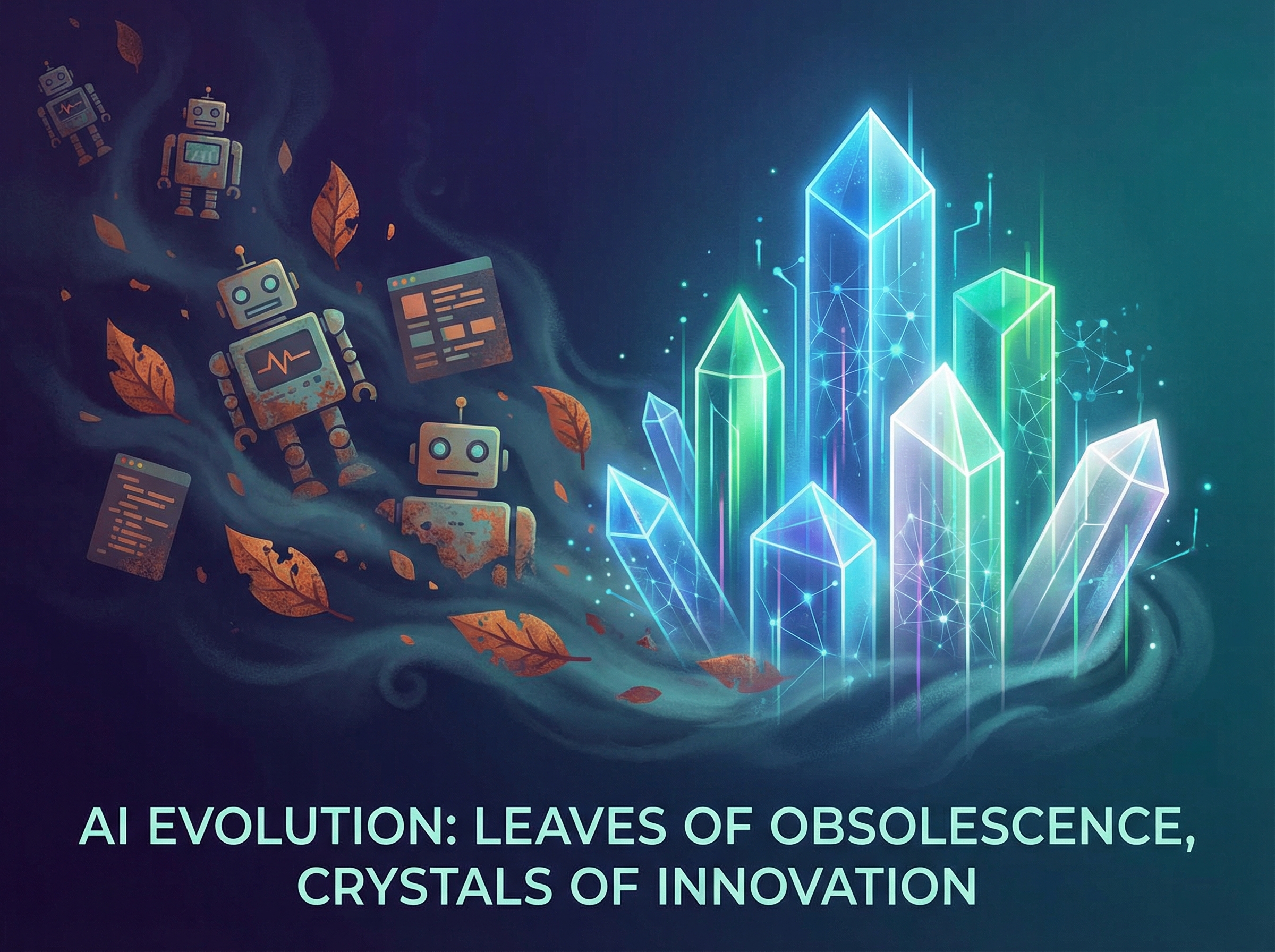 Old AI models fading away while new crystalline structures emerge