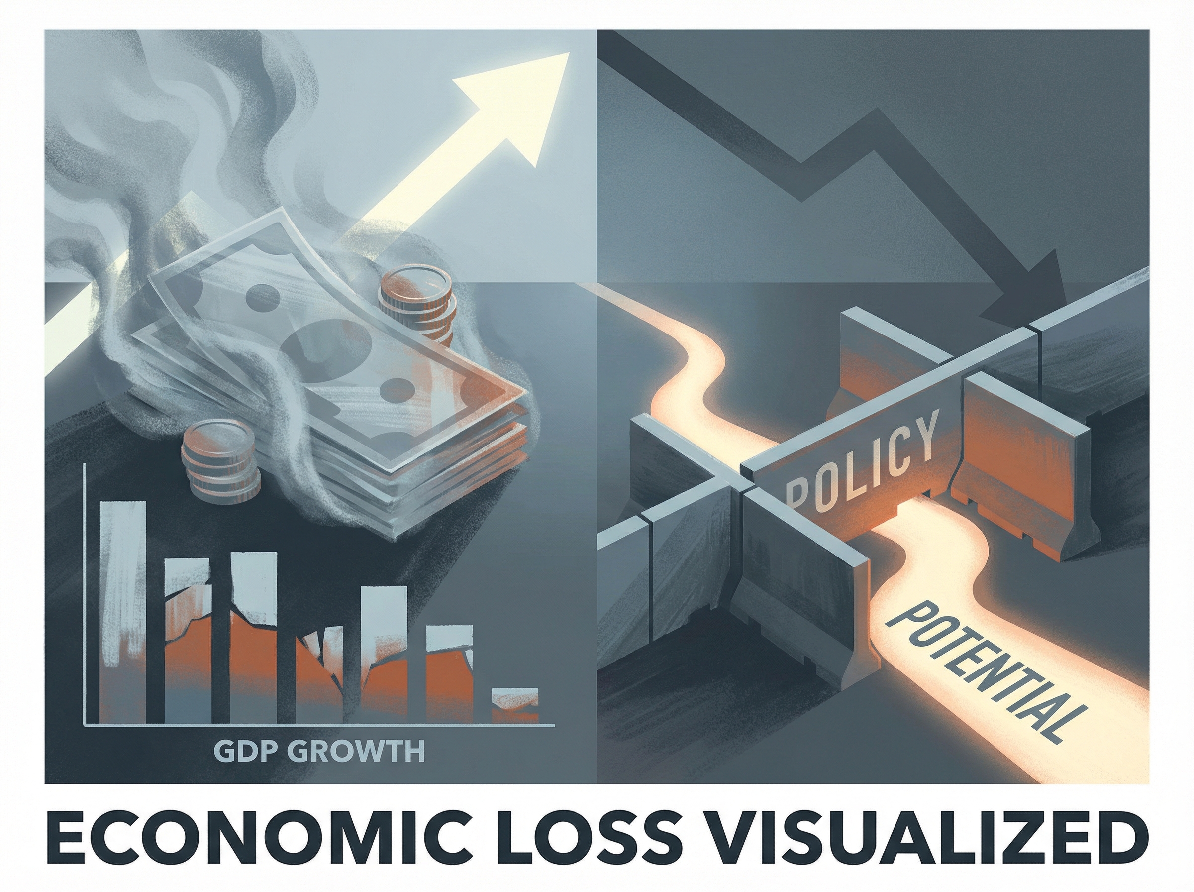 Economic visualization of trillion dollar loss