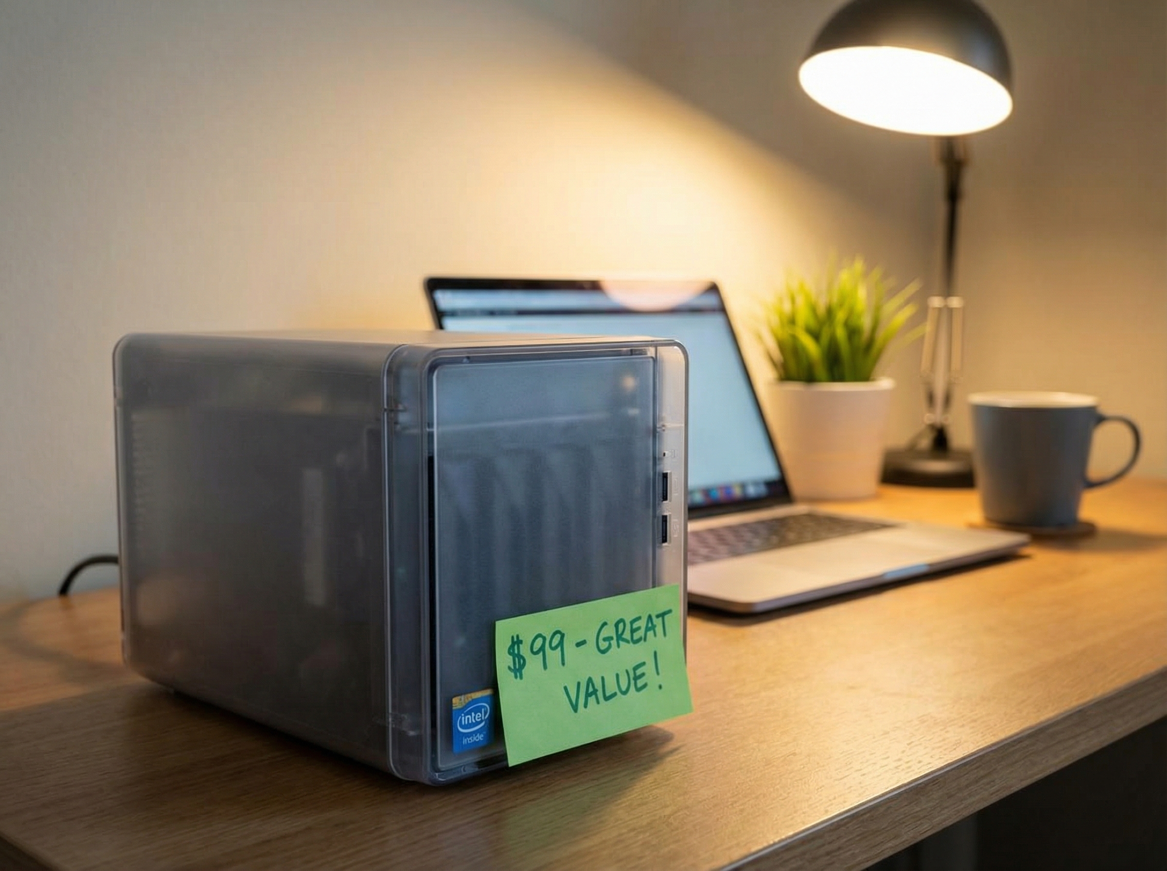 TerraMaster NAS in home office setting