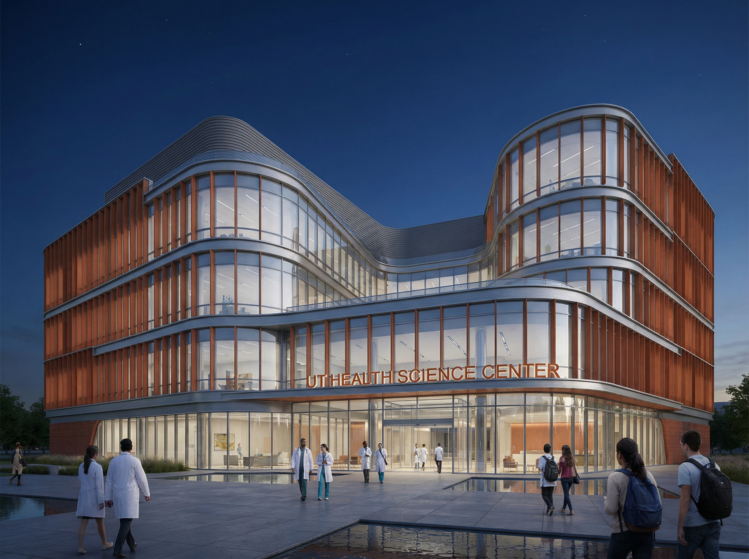 Modern medical research facility architecture
