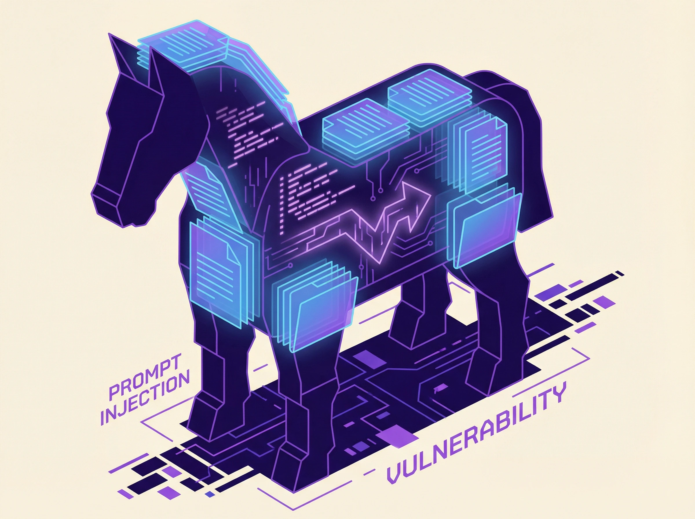 Digital trojan horse made of documents with hidden malicious code
