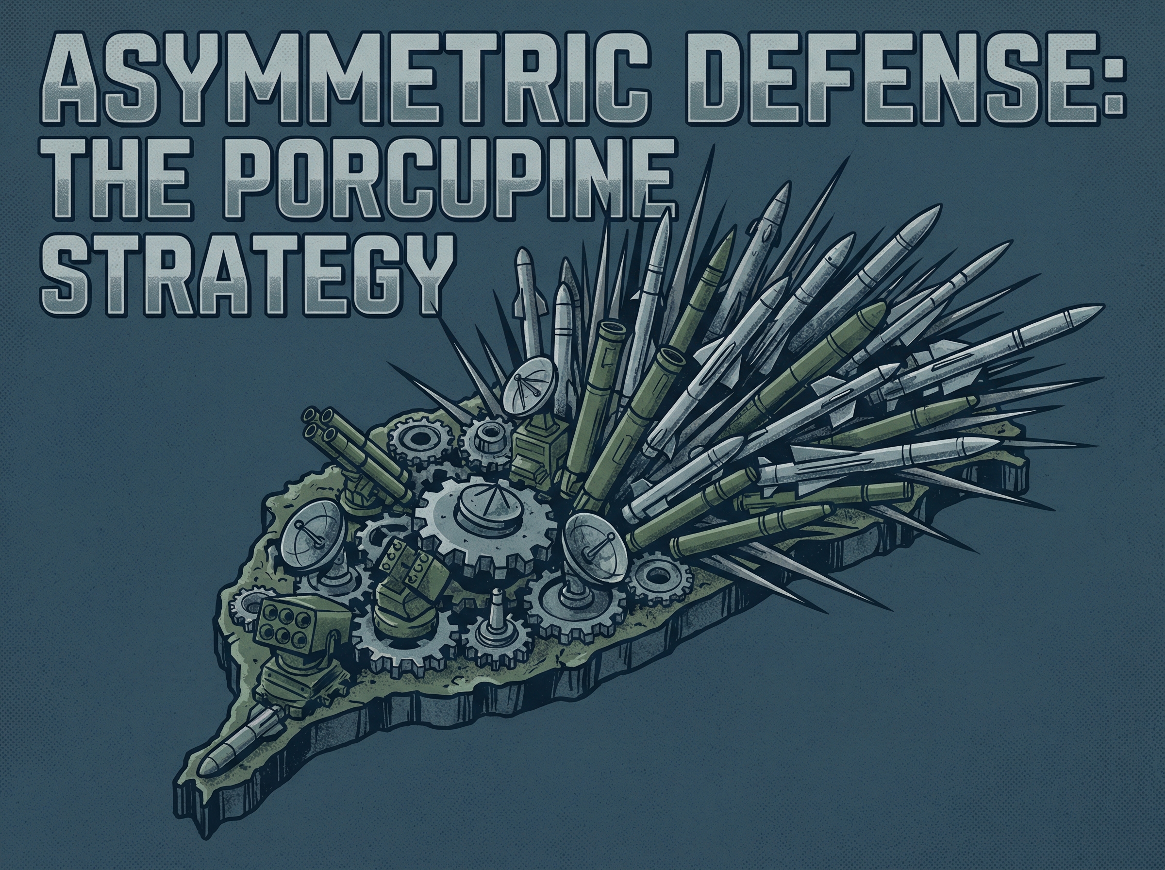 Conceptual illustration of Taiwan's porcupine defense strategy