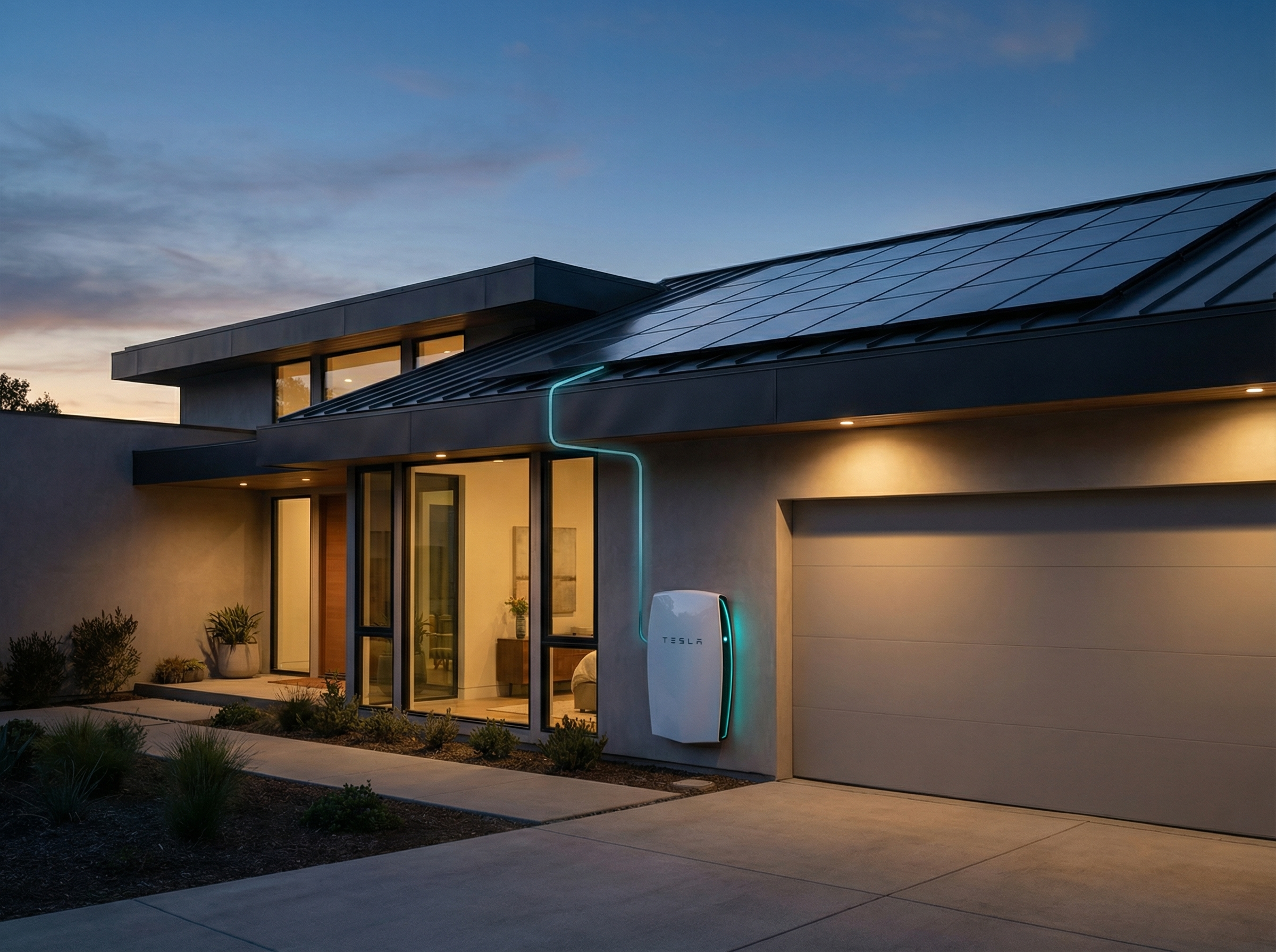 Tesla Series 4 solar panels with Powerwall 3 battery storage