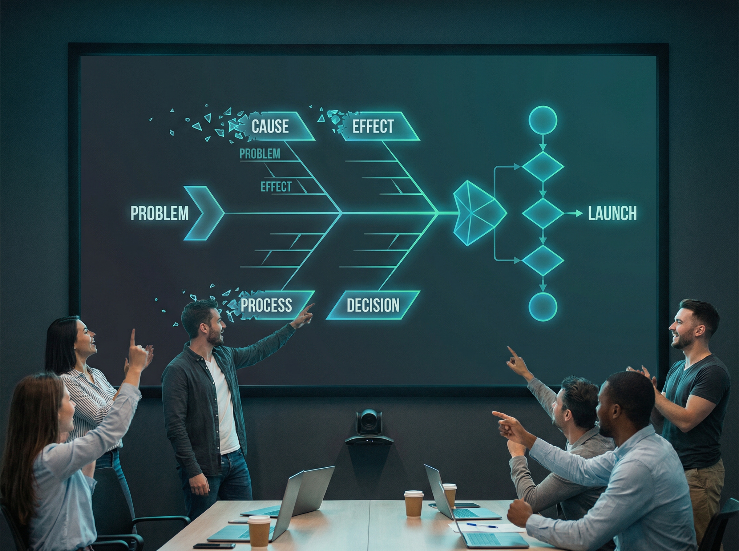 Text transforming into structured diagrams
