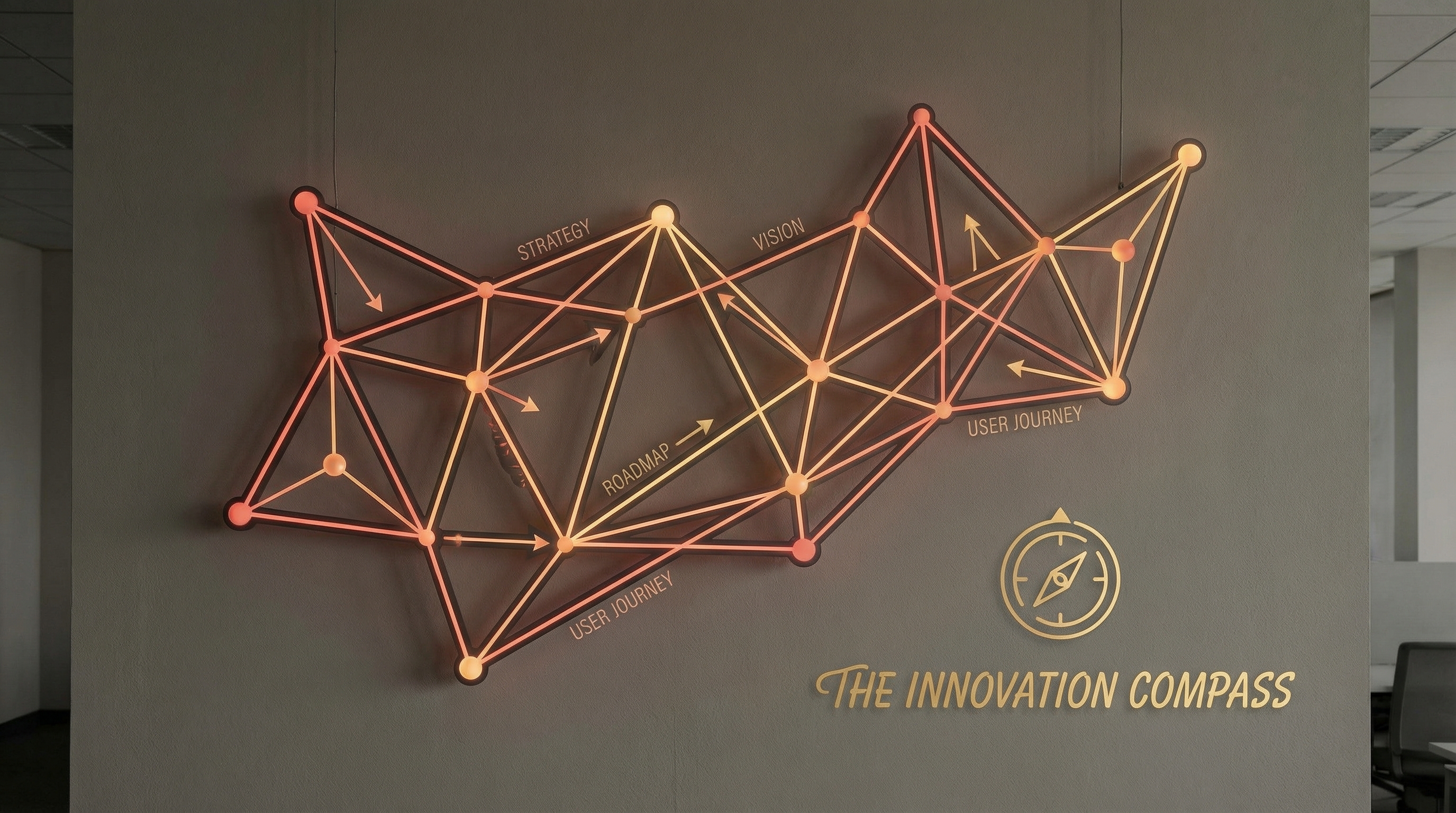 Abstract visualization of strategic thinking and product vision